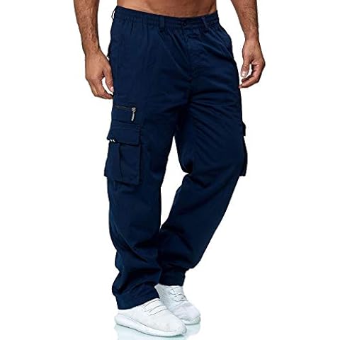 EGOMAXX Herren Thermo Cargo Hose Gefüttert Outdoor Arbeit Winter Fleece Dehnbund Cover