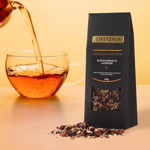 Image of Twinings Blackcurrant & Lavender Loose Leaf Herbal Tea, 3.53oz (100g) Pouch