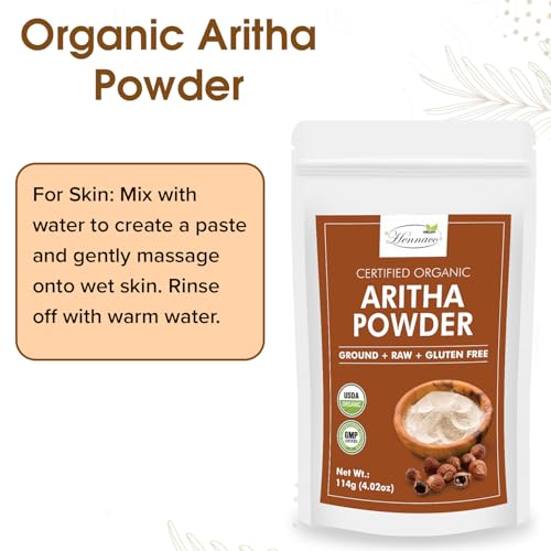 Polvo orgánico de Aritha (nuts) para cabello y piel 114 g miniatura 6
