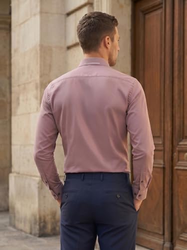 Image of Louis Philippe Men's Slim Fit Bamboo Blend Sustainable Stretch Young Formal Shirt