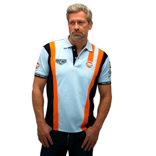Grandprix Originals Men's Gulf Racing Team Polo (S) Blue