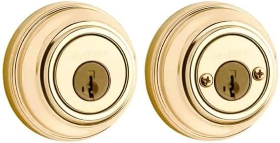 Kwikset 985 3 SMT CP K4 V1 Signature Brass Double Cylinder Deadbolt with SmartKey - Quantity 1