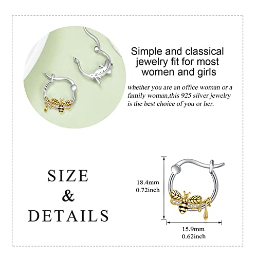 Animal Earrings 925 Sterling Silver Cute Animal Hoop Earrings Jewelry Gifts for Women 5