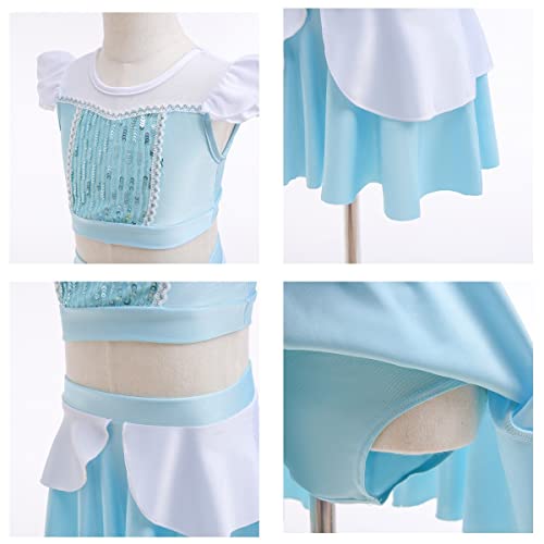 Princess Two-Piece Tankini Swimsuit for Baby Girls Bathing Suits Swimwear Surf Beach Summer Swimming Bikini Sets4