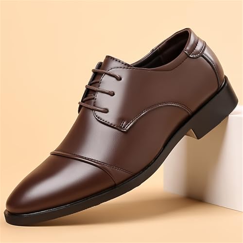 Men's Vintage Cap Toe Dress Shoes Classic Formal Oxford Soft Leather Shoes Business Derby for Men2