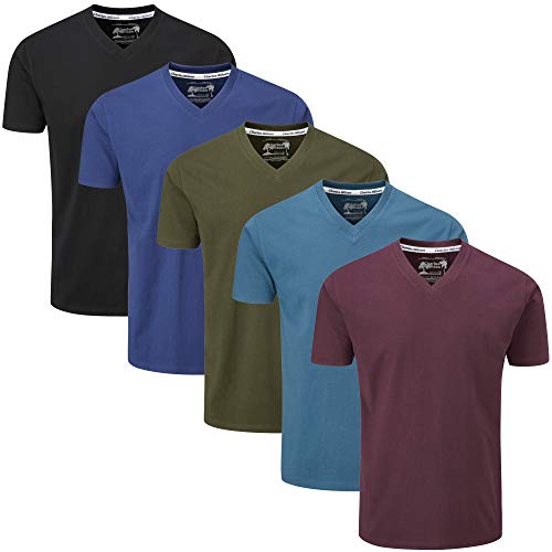  Charles Wilson Pack de 5 T-Shirts Unis à Col V...