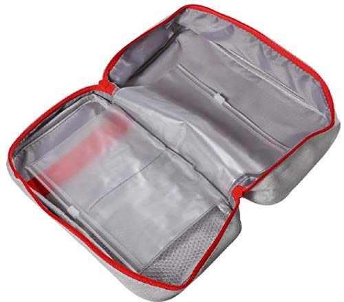 Necessaire Porta Medicamentos Primeiros Socorros Organizador Viagem (Vermelho)