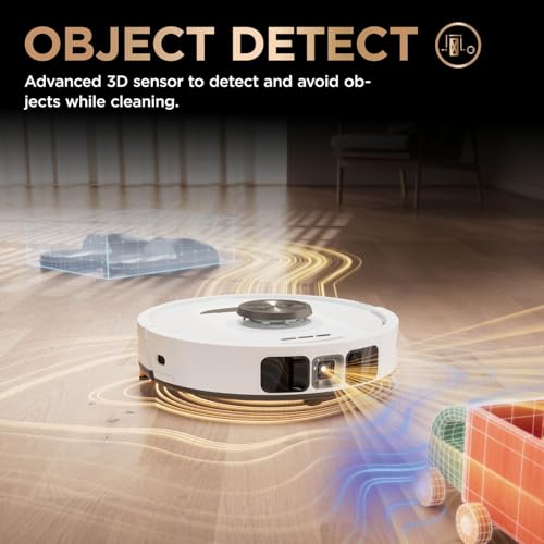 Shark PowerDetect Robot Vacuum and Mop with 60-Day Self-emptying and Cleaning Base - 3D LiDAR Navigation - Wi-Fi/App - 3 Anti-microbial Pads, 1 Odour Cartridge and 2 Brushes Incl. - White - Image 9