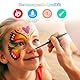 Kinderschminke Set – 15 Farben Face & Body Paint, 30 Schablonen & 2 Profi-Pinsel, Schminkpalette für Kinder & Erwachsene, hautfreundlich & leicht abwaschbar für Karneval, Fasching, Halloween