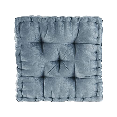 Intelligent Design Floor Pillow, Large Cushion for Meditation, 20x20 Aqua