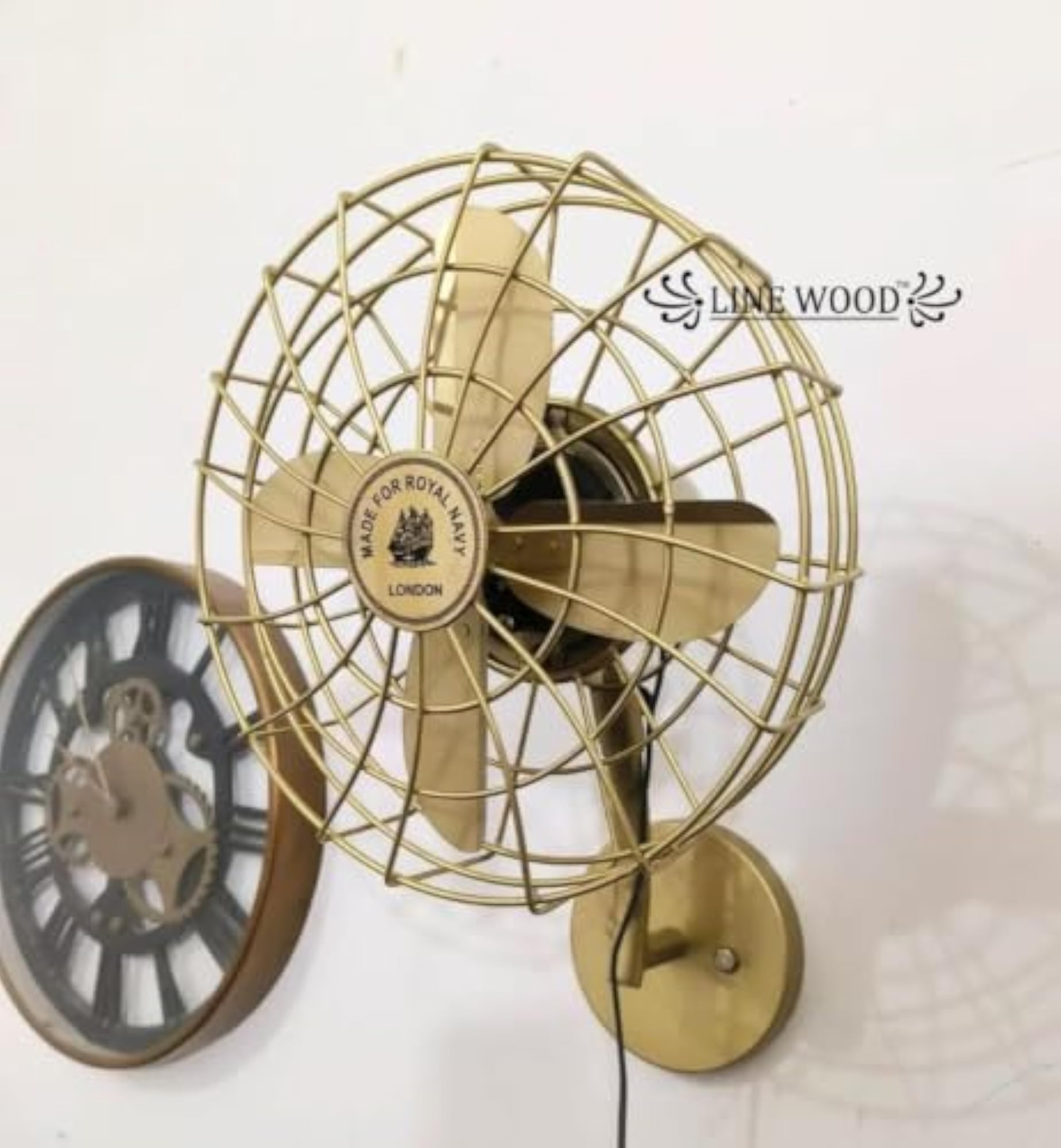 Fancy Gold Industrial Wall Mount Fan
