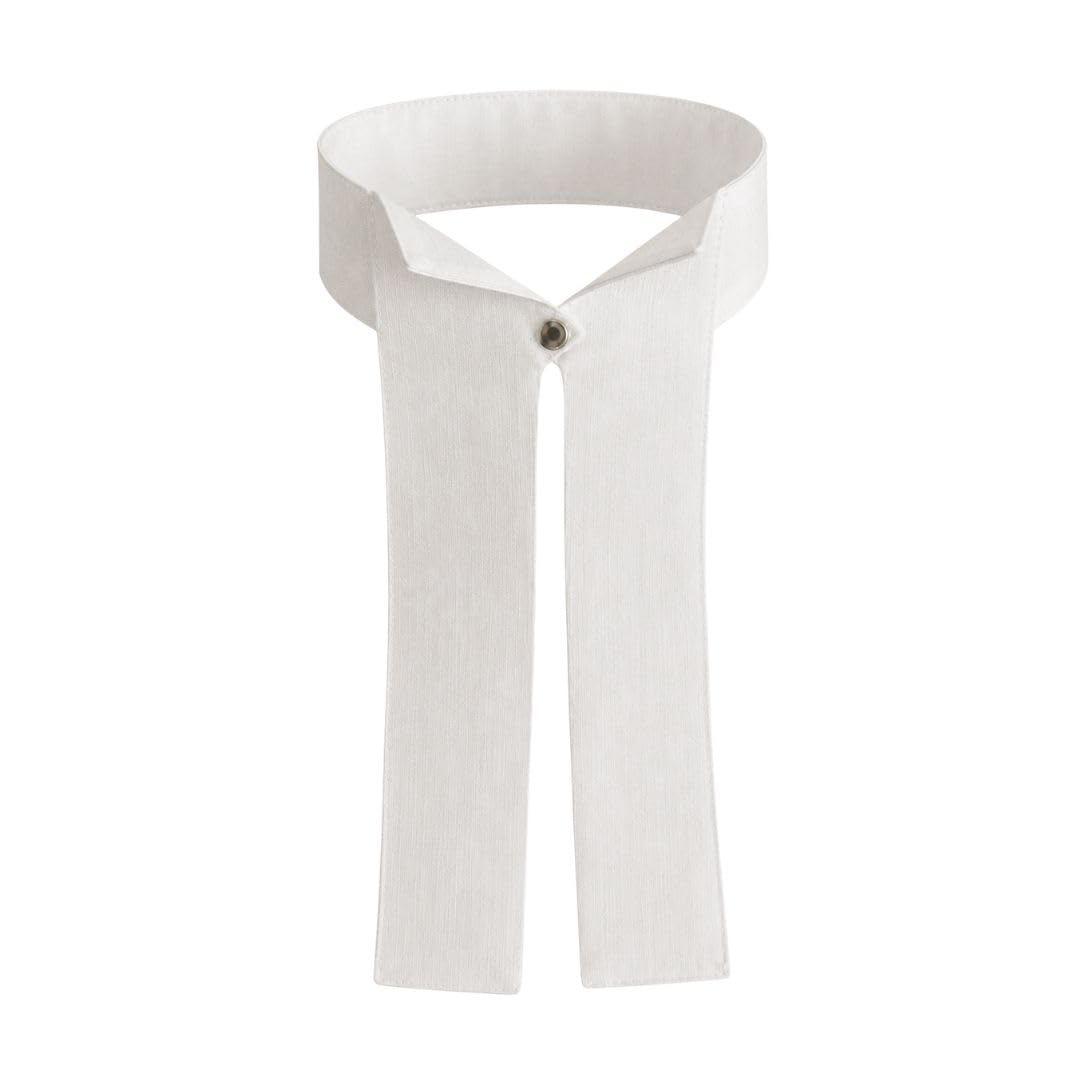 Advocate Neck Band for Women & Men Lawyers | White Cotton Court Collar Band | Double Bib Button-Type Design | Unisex Legal Attire | Neck Size Variations Available | Pack of 1-image-27