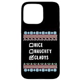 素敵、いたずら、 Gladys クリスマス・アグリー・セーター スマホケース iPhone 15 Pro Max 用