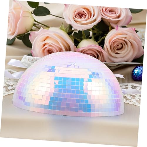 Bola espejada reflectante de 20 cm LIFKOME para decoración de bodas y fiestas temáticas de los años 70-90, semiesfera de espuma y plástico con acabado espejo y gran durabilidad miniatura 6