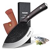Huusk Tuna Knife 5.7" - Sharp Fish Fillet Knife for Seafood Market & Meat Cleaver Gift for Dad