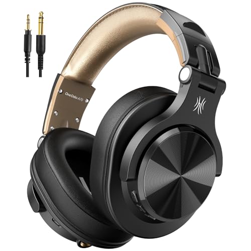 OneOdio Casque Bluetooth sans Fil BT5.2 avec 72 Heures, A70, Réduction de Bruit CVC 8.0, 3 Câbles, Léger Confortable, Pliable, Partage de Musique,...