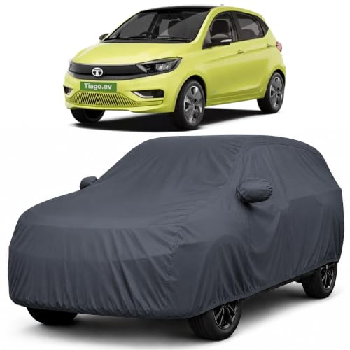 Image of Autofact Premium Car Cover for Tiago EV | All Weather Waterproof Full Body Car Cover | Light-Weight Triple-Stitched Outdoor Shield with UV Protection, Dustproof & Heat-Resistant