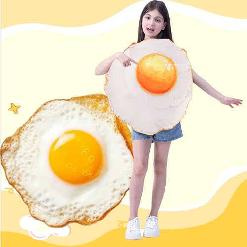 Disfraz huevo frito unisex para niños miniatura 5