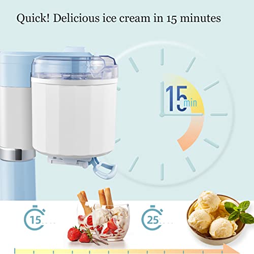 INPETS Eismaschine, Eltern-Kind-hausgemachte Eismaschine, Arbeitsplatte Soft Serve große Kapazität Eismaschine, perfekt für Kinder, Lehrer, Dankeschön-Geschenke – Bild 4