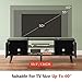 WLIVE Modern TV Stand for 55 60 inch TV, Entertainment Center TV Console with Storage Cabinets & Open Shelf, Media Console for Living Room, Black