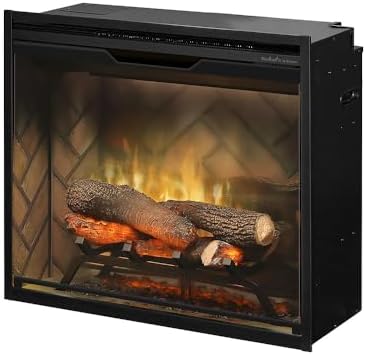 Dimplex Revillusion 24" Built-in Firebox (Model: RBF24DLX), 5118 BTU, 120 Volt, 1500 Watt, Black - Thumbnail 2
