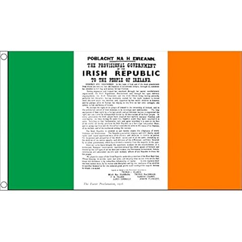 Easter Rising 1916 Proclamation Flag - Large 5 x 3' - Irish Republican Ireland FlagSuperstore© Cover