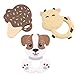 Promise Babe 3pc Colgante Mordedor de Silicona Juguetes para la Dentición del Bebé Accesorio de Dentición Helado Perro Hipopótamo Animal Coloridos Granos de Masticación