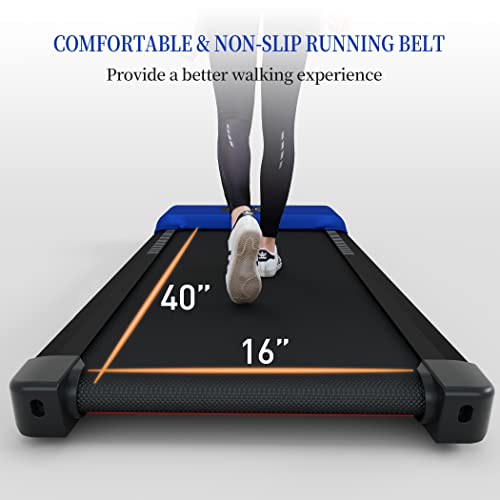 Image of Under Desk Treadmill Klein Blue, Star Power 2 in 1 Walking Pad Treadmill Portable with Remote Control, LED Display, Walking Treadmill Under Desk Installation-Free for Home Office Use Walking Jogging