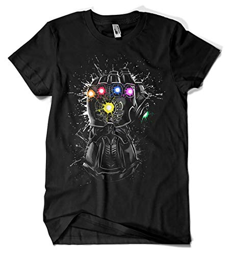 Camisetas La Colmena 4061-Thanos Guante Splatter (albertocubatas)