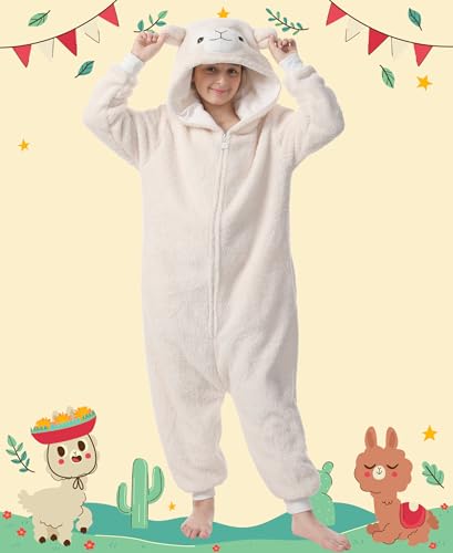 Disfraz completo para niños alpaca beige talla S miniatura 3