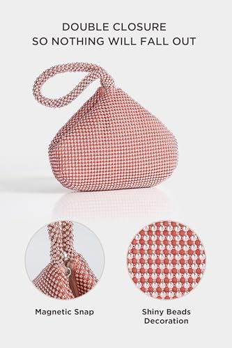 Image of BABEYOND Women's Beaded Clutch Evening Bags Vintage Elegant Triangle Purse for 1920s Party Prom Wedding