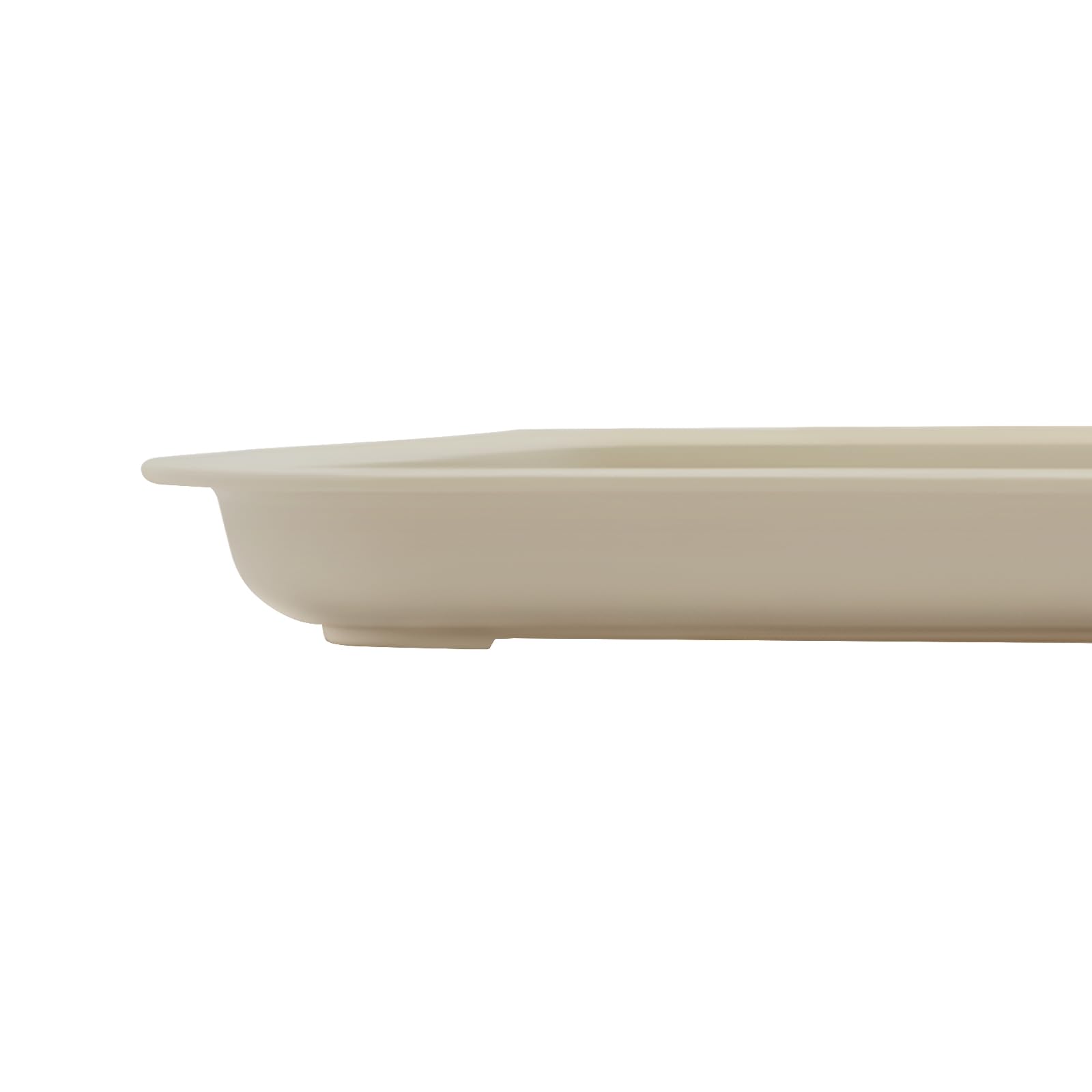 Vassoi da portata, 24 pezzi, impilabili, per ristoranti, caffè e fast food, lavabili in lavastoviglie e adatti al microonde, materiale PP, bianco, rettangolari, 36 x 27 cm (cachi)