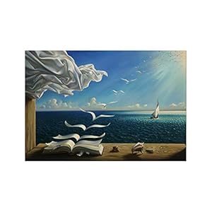 Salvador Dali beroemde schilderkunst De golven boek zeilboot schilderij canvas kunst poster en prints muurkunst voor…