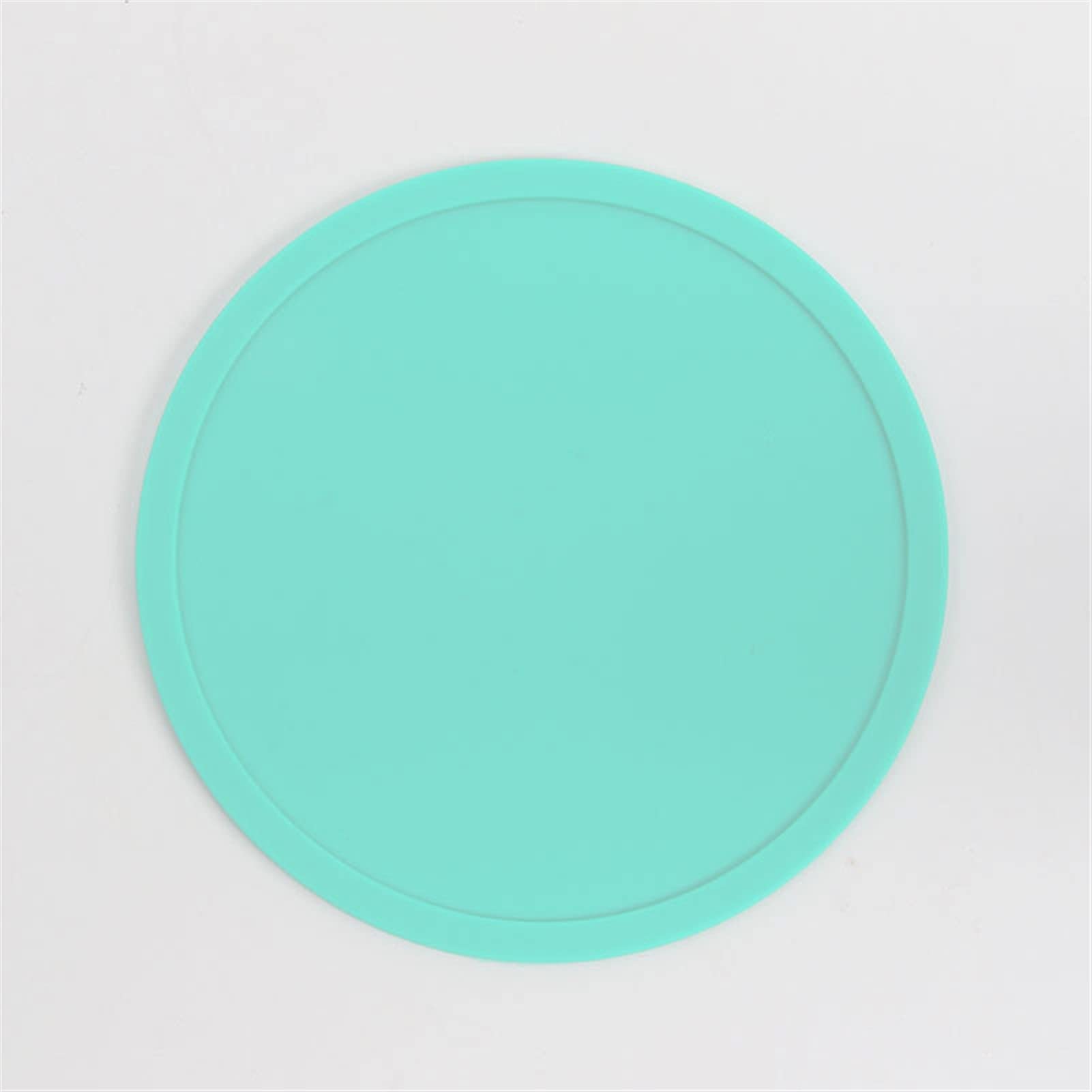 Dessous de verre rond 9 cm imperméable et antidérapant couleur aigue-marine