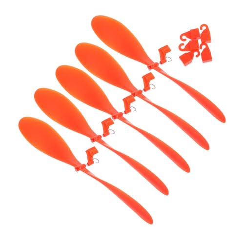 Angoily 5sets Plastic Propellers for Model Aircraft Helicopter and Airplane Parts for DIY and Repairs Includes Blade and Hook Each