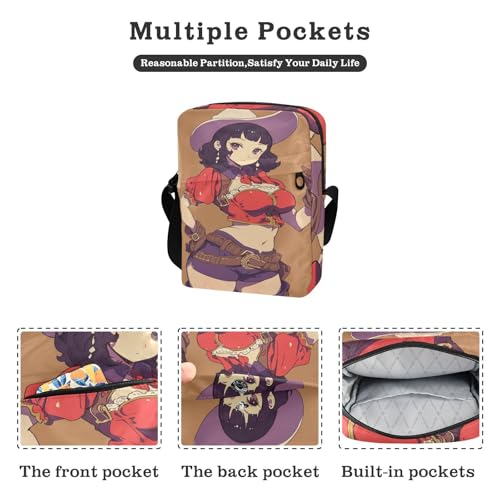 Sexy Lady Anime mens messenger bag men's shoulder bag cross body purses for women Adjustable Strap for business business2