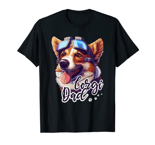 Corgi Dad Funny Dog Dady, dueño Camiseta
