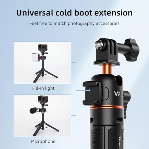 Trípode para selfies con cámara deportiva aleación aluminio extensible 7