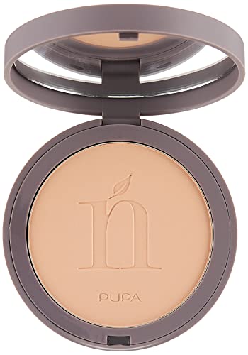 Pupa Milano Natural Side Compact Face Powder - Made With Natural Ingredients - Smooths And Mattifies - Lightweight - Maximum Blendability - Prevents Over Drying - 002 Natural Beige - 0.28 Oz #TOP1