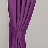 Moderne Verdunkelungsgardine mit Kräuselband im 2er Set. Maße je Vorhangschal (ca.-Angaben). Farbe: aubergine