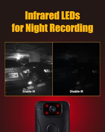 Image of Transcend 64GB, DrivePro Body 10, Body Camera, Night Vision, Infrared LED, Water Resistant, 7-Hour Battery Life, with Audio and Video Recording, Ideal for Personal Civilians & Security