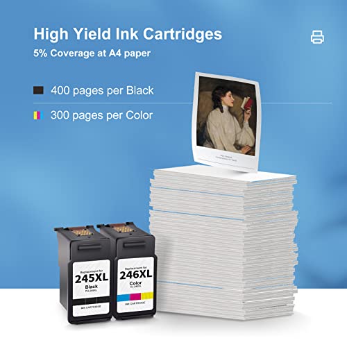 Pg245 Cl-246 Ink Cartridge Replacement For Canon Pg-245Xl Cl-246Xl For Canon Pixma Mx490 Mx492 Mg2520 Mg2522 Mg2920 Mg3022 Ts202 Ts3120 Ts3320 Ip2820 (1 Black+1 Tri-Color) #TOP2