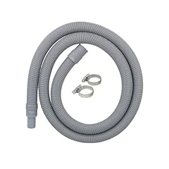 tecuro Prolunga tubo di scarico, 0,5 m, set completo con fascette stringitubo, adatto per lavatrice/lavastoviglie, colore grigio, tubo di scarico dell'acqua universale, utilizzabile indipendentemente