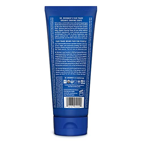Dr. Bronner's - Organic Shaving Soap (Peppermint, 7 Ounce) - Certified Organic, Sugar And Shikakai Powder, Soothes And Moisturizes For Close Comfortable Shave, Use On Face, Underarms And Legs #TOP1