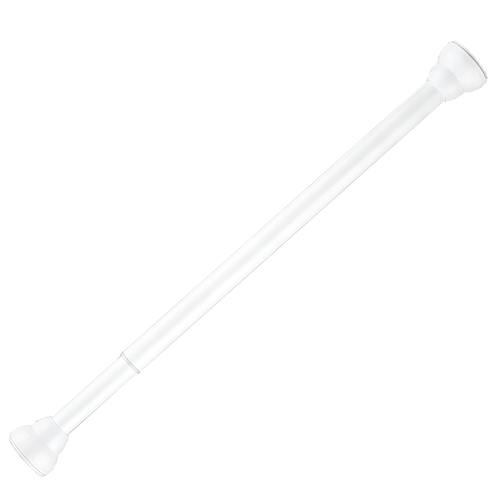 304 Stainless Steel Shower Curtain Rod, Extendable 10" to 90", Non Slip Pads, No Drill for Living Room Bedroom Bathroom Closet Kitchen Laundry Room(White,148-230cm/58-90in)