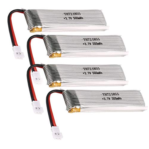 Kiminors 4PCS 3.7V 500mAh Li-po Battery for Wltoys V966 V977 BAYANGTOYS X20 H37 Drone Quadcopter Aircraft UAV Spare Part