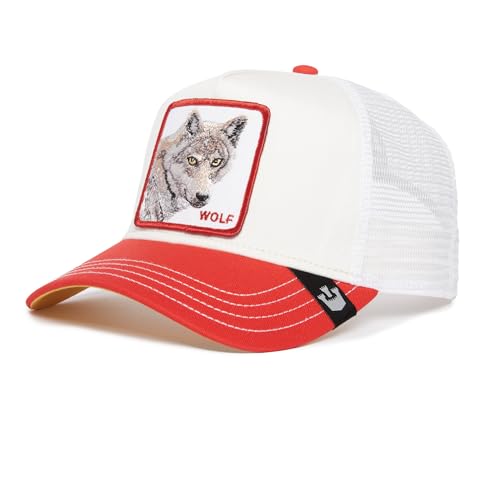 Goorin Bros. Trucker Cap Wolf Fan White Weiß Rot, Size:OneSize