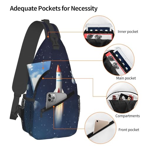 Mochila tipo sling deportiva negra para uso diario miniatura 3