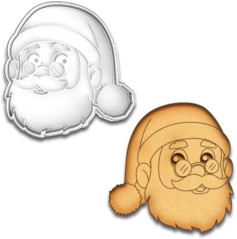 Santa Claus Cookie Cutter & Stamp Set - 4.25x4.1 Inches, Perfect for Christmas Baking image 2