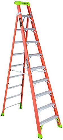 Louisville Ladder FXS1510 Cross Step/Shelf Ladder, 10-feet, Orange